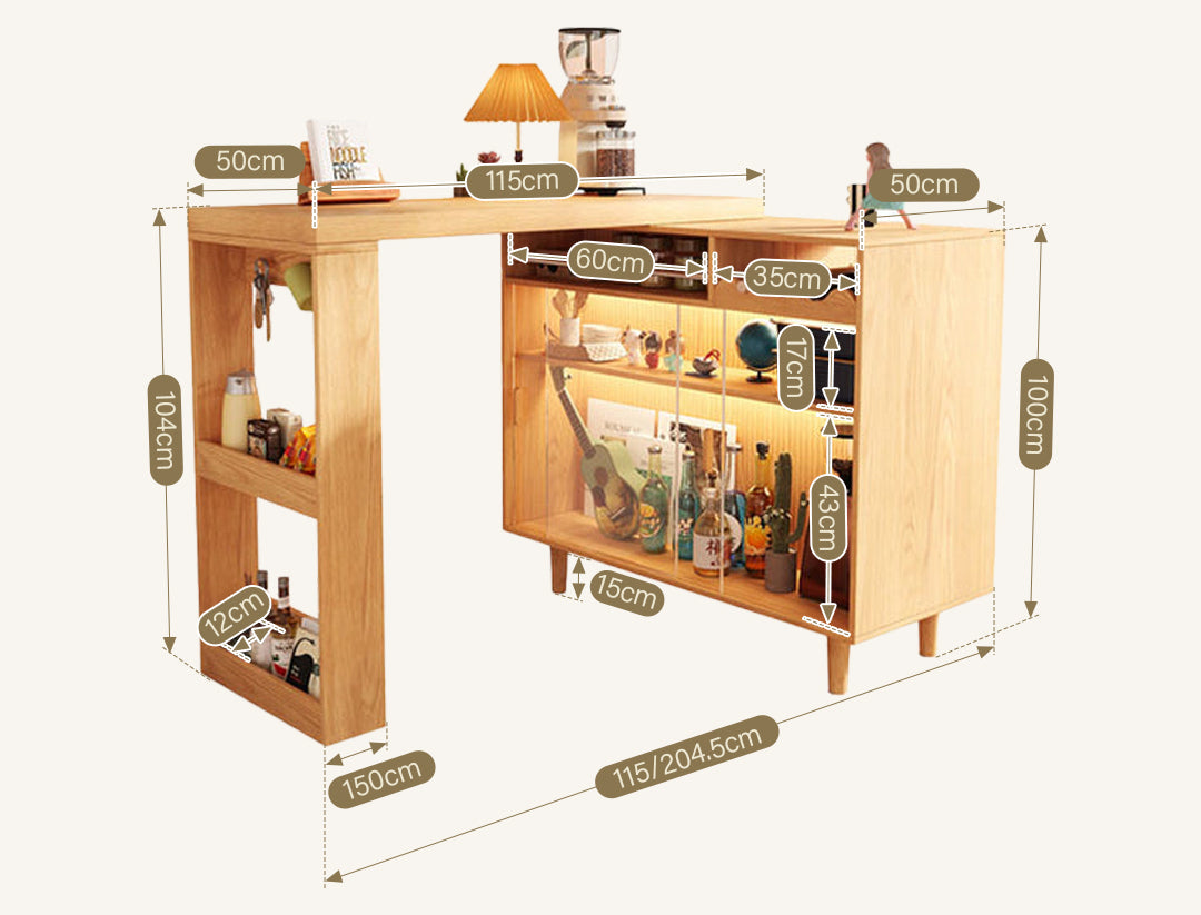 Melissa Folding Bar Table With Sideboard