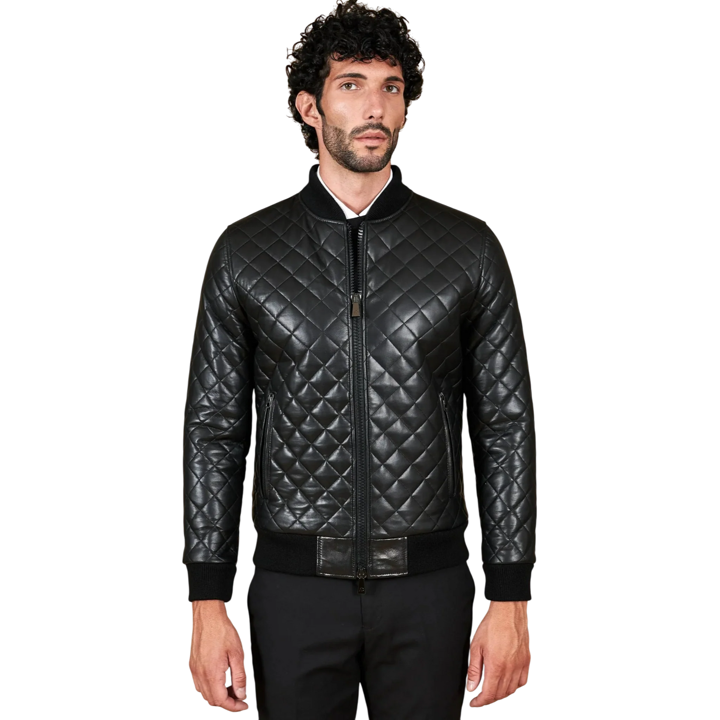 Men’s Black Slim Fit Leather Jacket