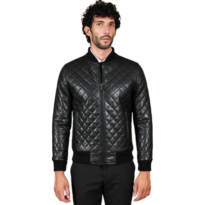 Men’s Black Slim Fit Leather Jacket