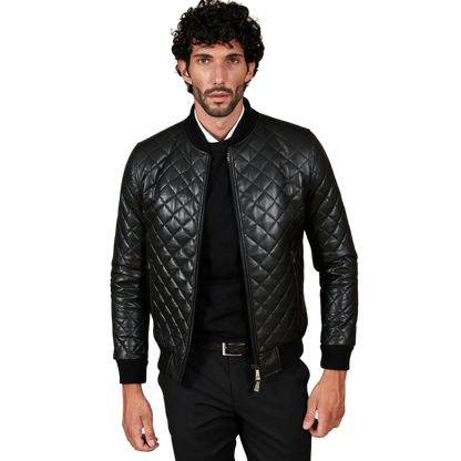 Men’s Black Slim Fit Leather Jacket