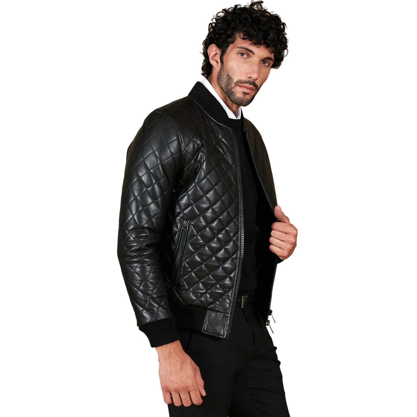 Men’s Black Slim Fit Leather Jacket