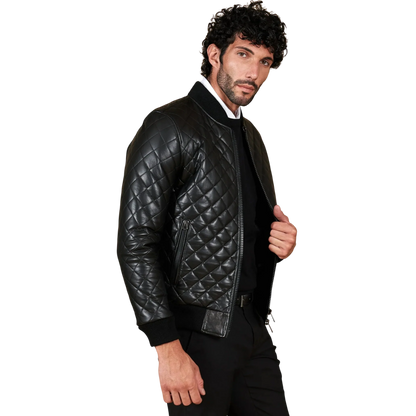 Men’s Black Slim Fit Leather Jacket