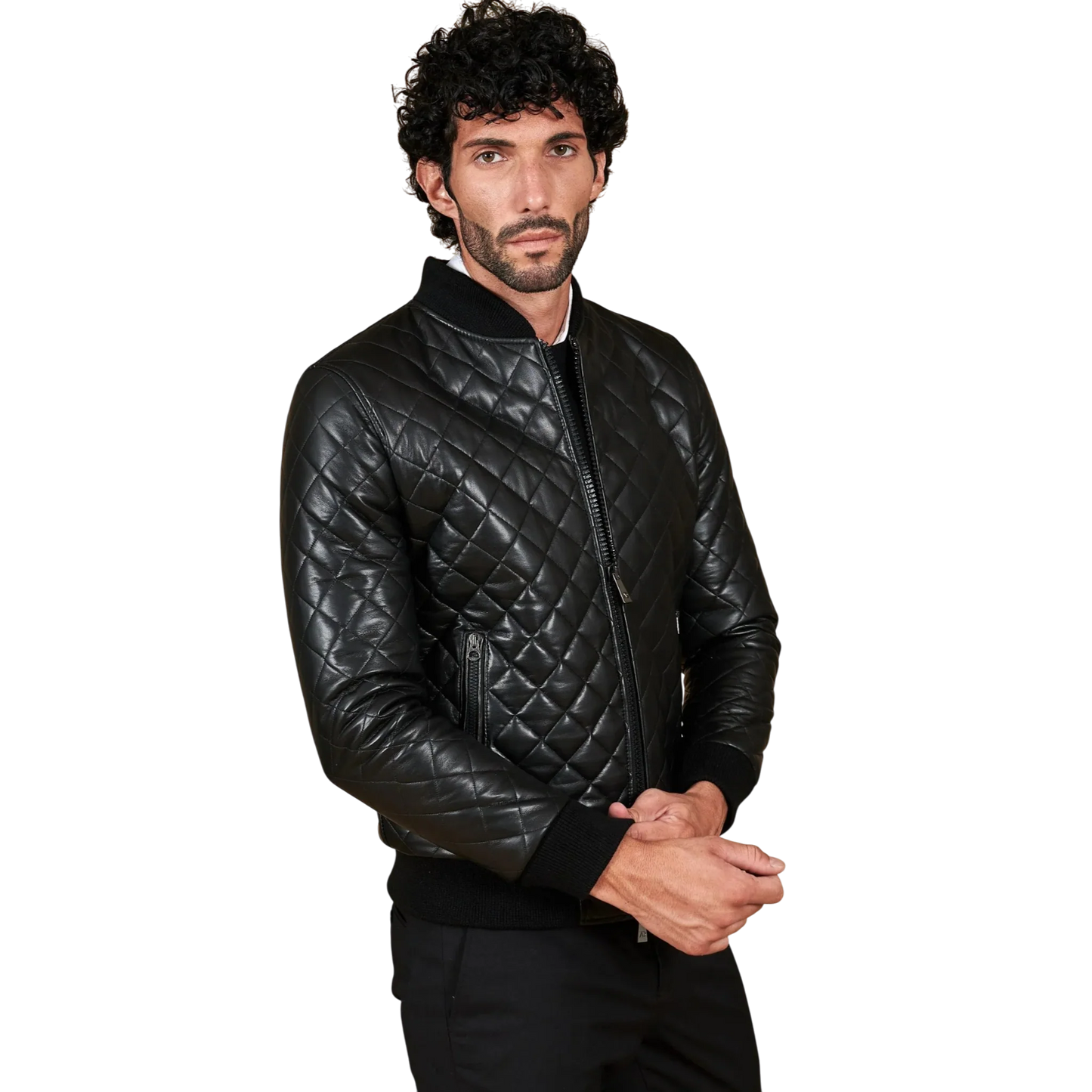 Men’s Black Slim Fit Leather Jacket