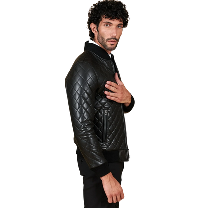 Men’s Black Slim Fit Leather Jacket