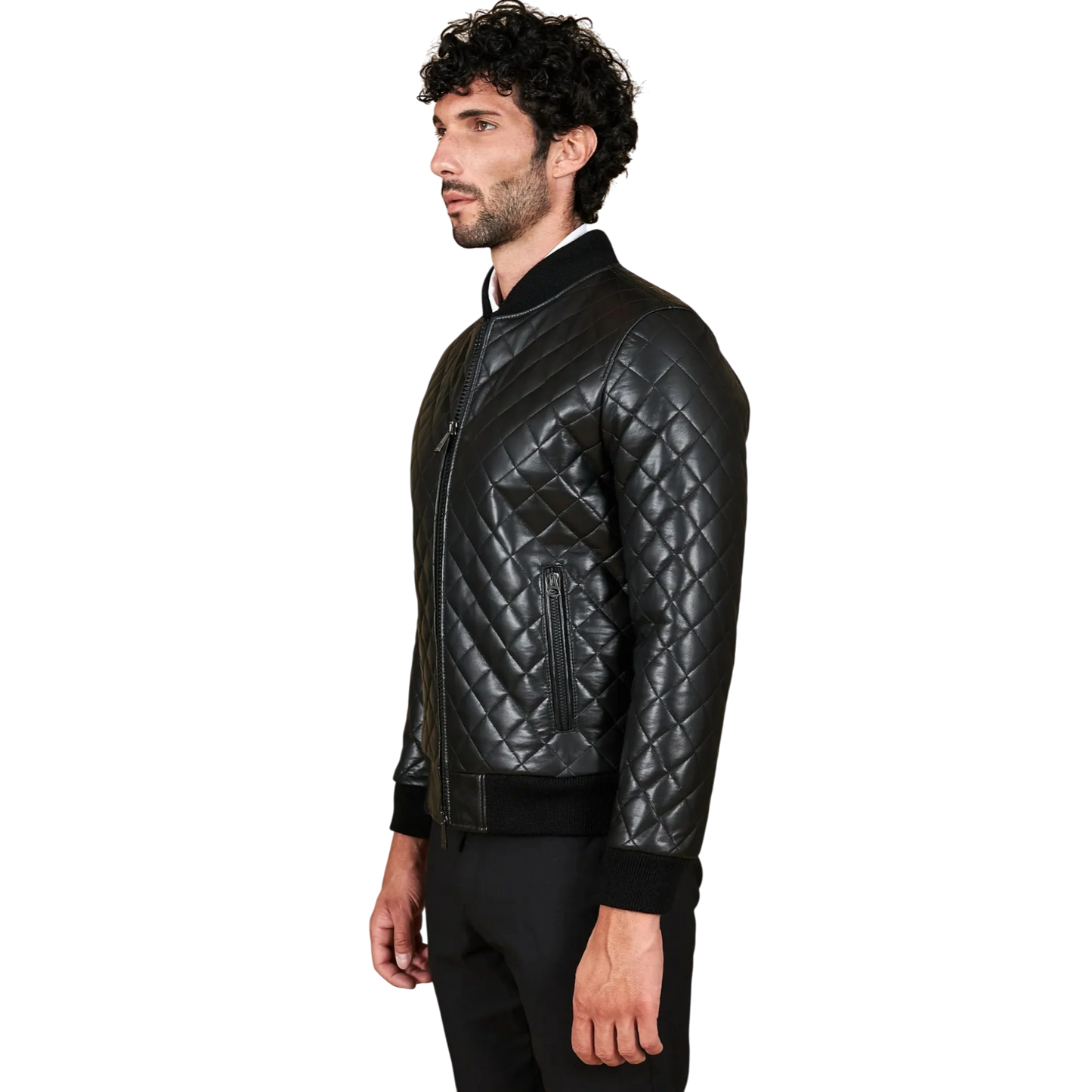 Men’s Black Slim Fit Leather Jacket