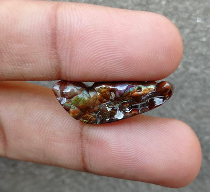 14.7ct Best Color Combination Fire Agate , Polished Fire Agate, Rare Fire agate - Fire Agate For Pendant - Dimensions-  28x11mm