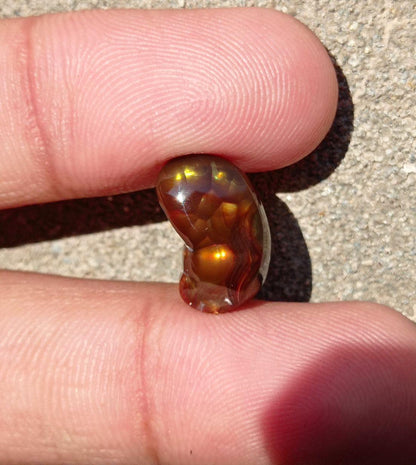 6ct Mexican Fire Agate,  Rare Fire Agate, Yellow Aatshi Aqeeq - Perfect gemstone Gift, Dimensions 16x9x5mm