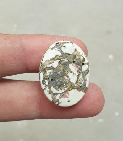 33.4ct Jasper - White Jasper Cabochon - 26x20mm