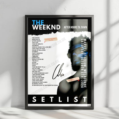 The Weeknd Setlist Poster - Etihad Stadium, Manchester - June 10th, 2023