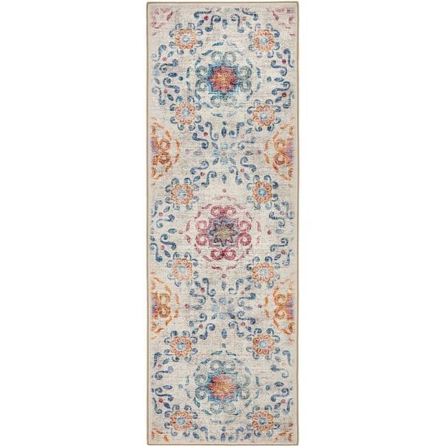 Eco-Washable Cream Rug Moroccan Design