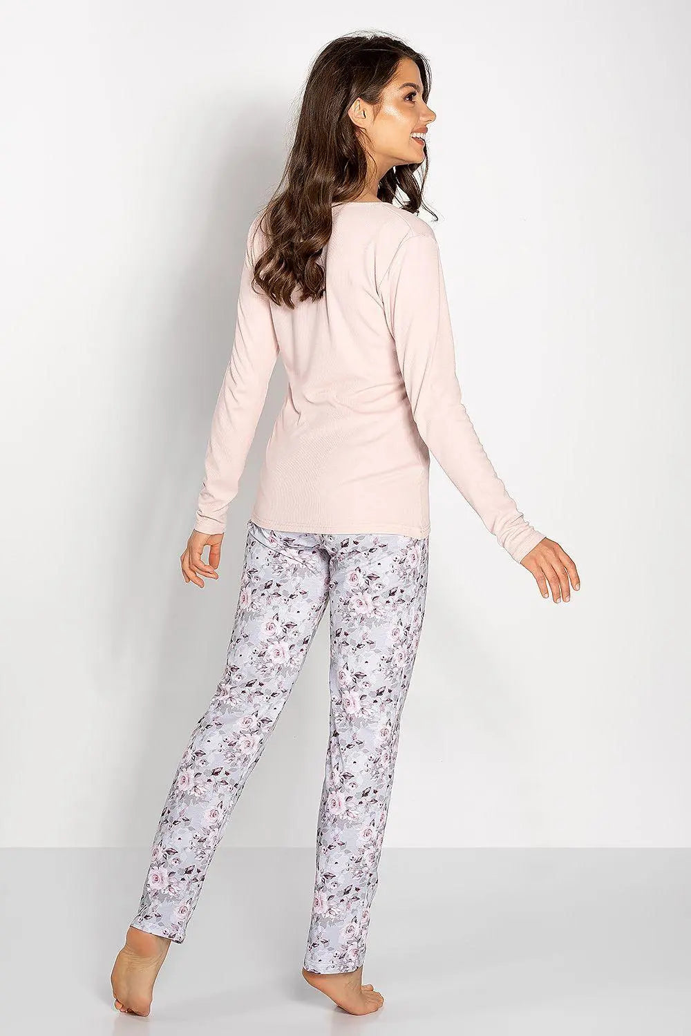 Momenti Per Me long-sleeve blouse and long pants womens pajamas