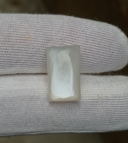 10.9ct Milky Moonstone with White Sheen - Adularia Moonstone - June Birthstone - 17.5x10x6mm