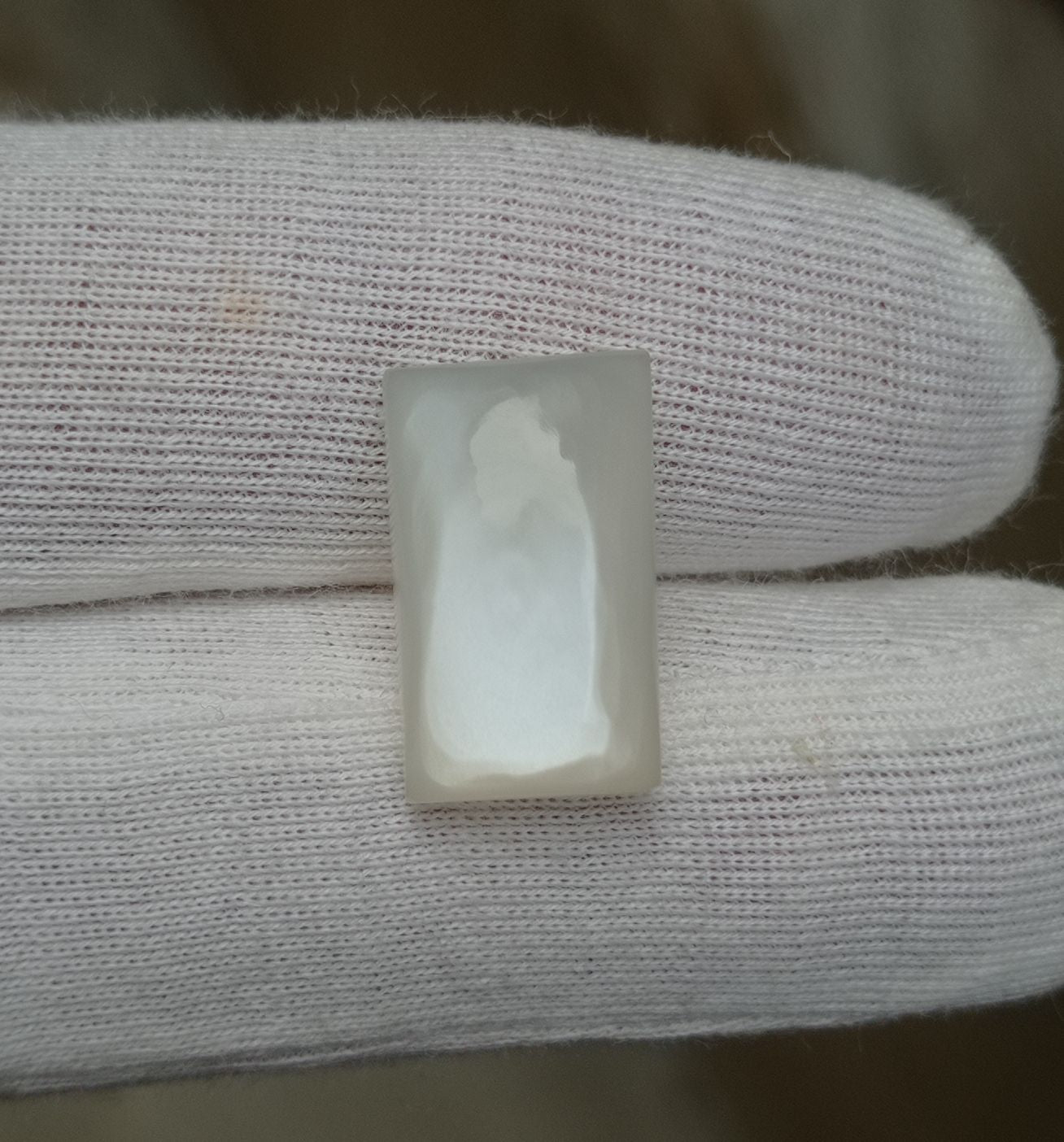 10.9ct Milky Moonstone with White Sheen - Adularia Moonstone - June Birthstone - 17.5x10x6mm