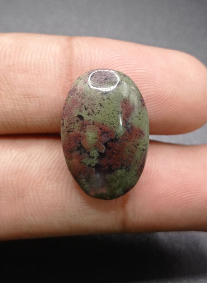19ct Moss Agate - Green Moss Agate - 23x15.5x7mm