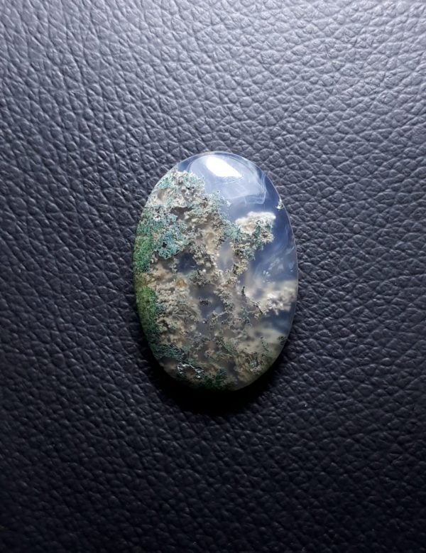 24.5ct Moss Agate - Green Moss Agate - 27x18x6.8mm