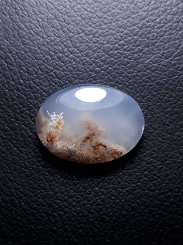 21.5ct Moss Agate - White Moss Agate - 24x18x7mm