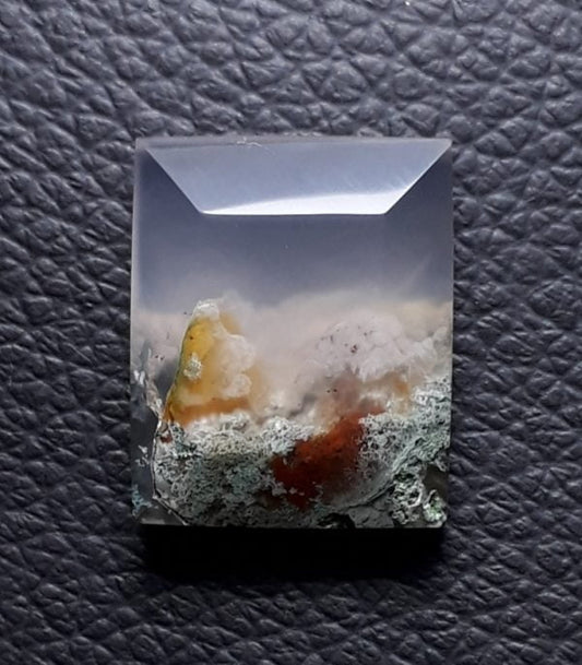 10ct Moss Agate - White Moss Agate - 15.5x13x5mm