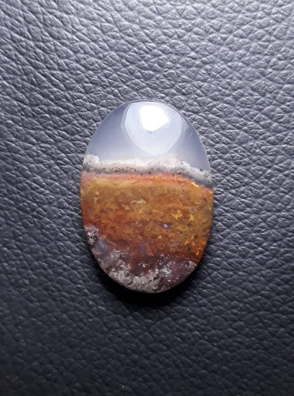 19ct  Moss Agate - Brown Moss Agate - 24x17x6mm