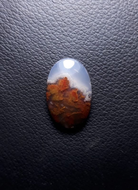 17.5ct Moss Agate - Red Moss Agate - 24.5x16x6mm