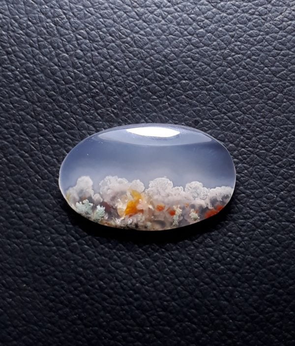 14.5ct Moss Agate - White Moss Agate - 25.2x15.2x5mm