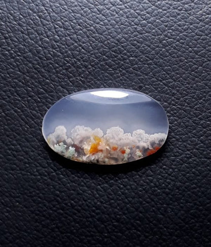 14.5ct Moss Agate - White Moss Agate - 25.2x15.2x5mm