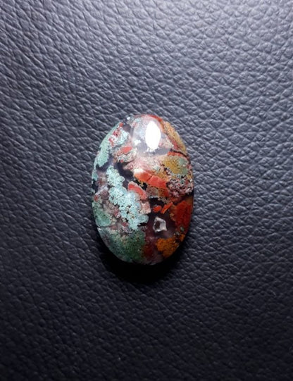 20.7ct Moss Agate - Green Moss Agate - 24.1x16.8x7mm