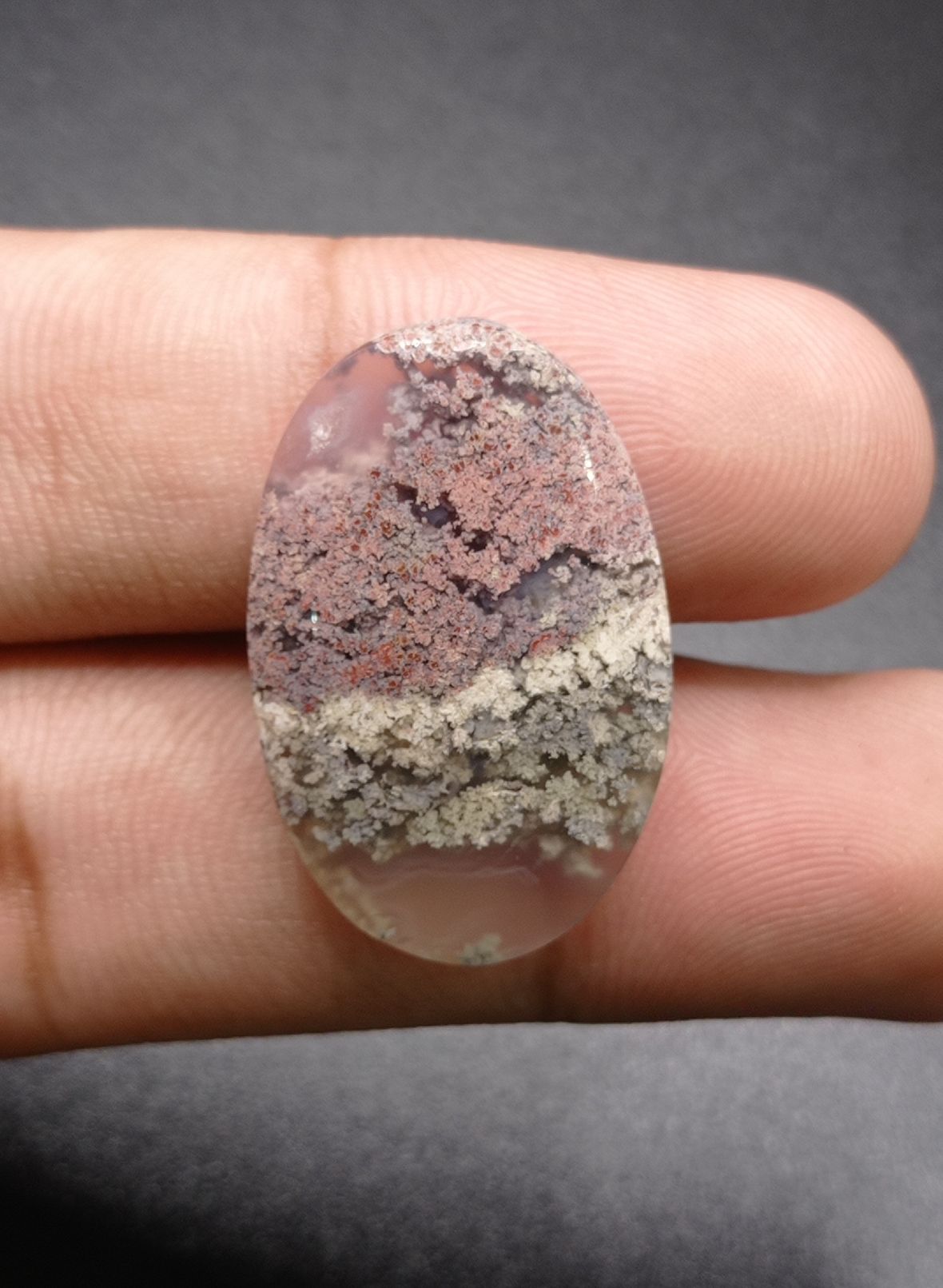 20ct Moss Agate - Green Moss Agate - 29.2x19x5mm