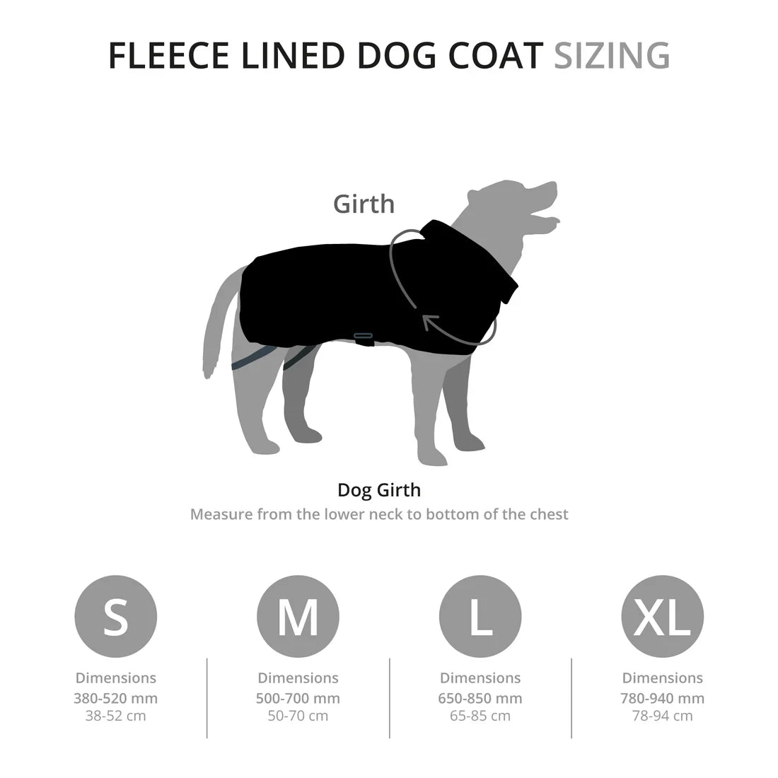 Mountain Paws Fleece Lined Waterproof Dog Coat - Reflective