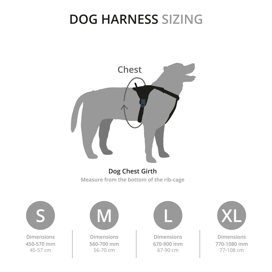Mountain Paws Adjustable Dog Harness - Black