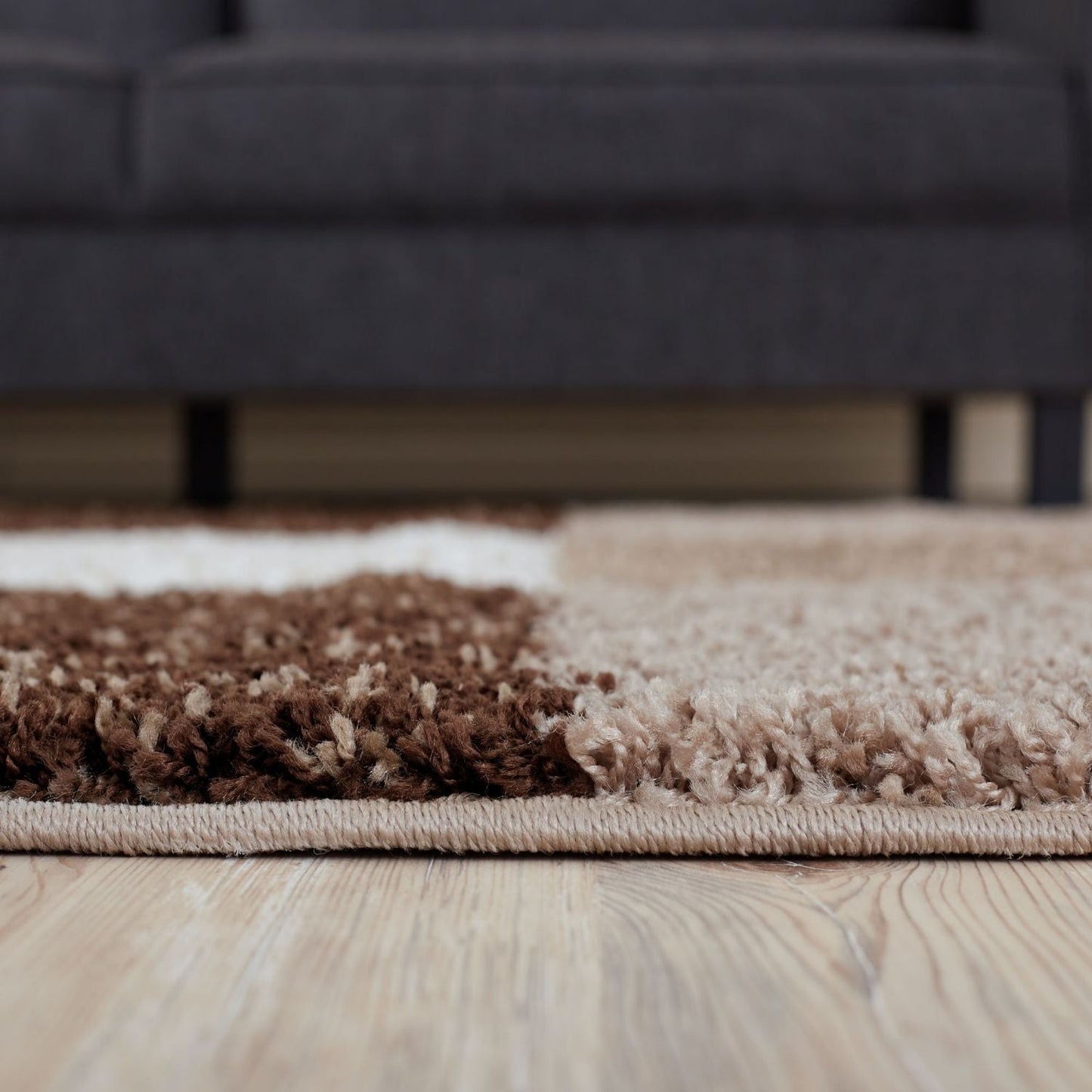 Myshaggy Geometric Brown Rug