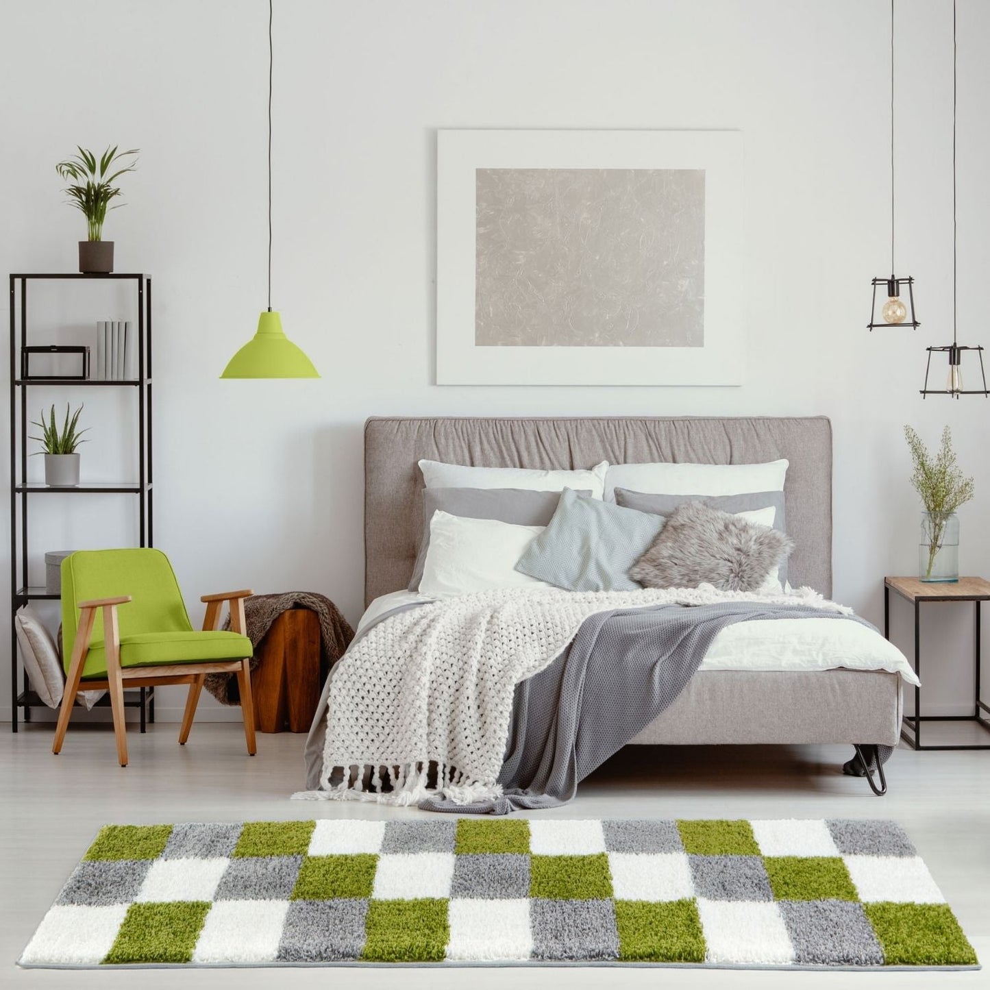 Myshaggy Geometric Green Rug