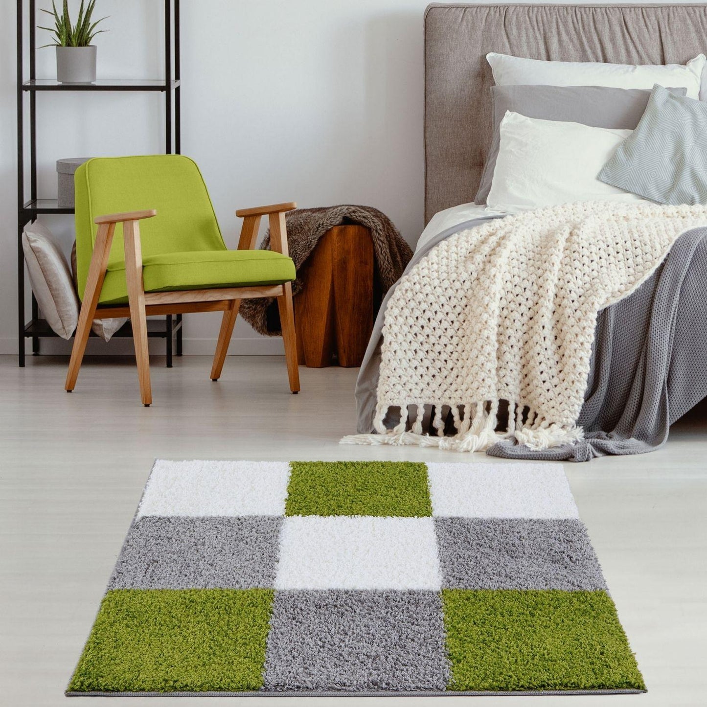 Myshaggy Geometric Green Rug
