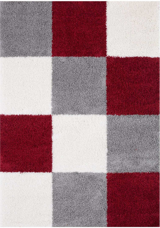 Myshaggy Geometric Red Rug