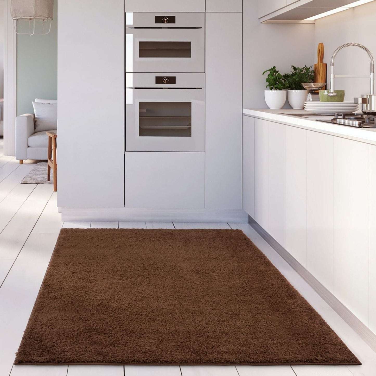 Myshaggy Solid Brown Rug