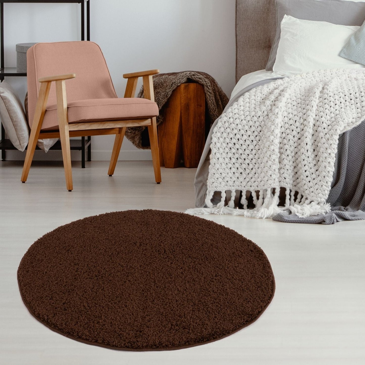 Myshaggy Solid Brown Rug