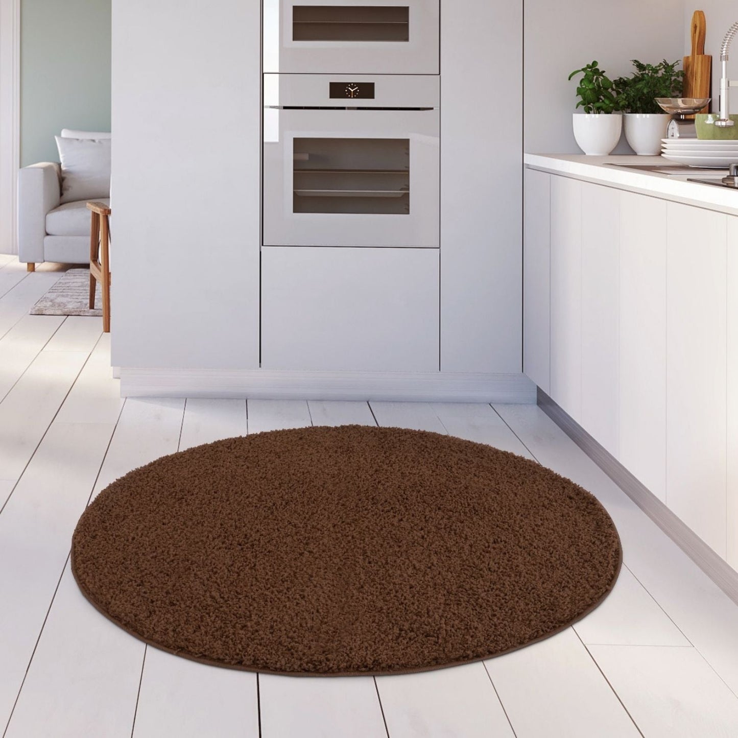 Myshaggy Solid Brown Rug