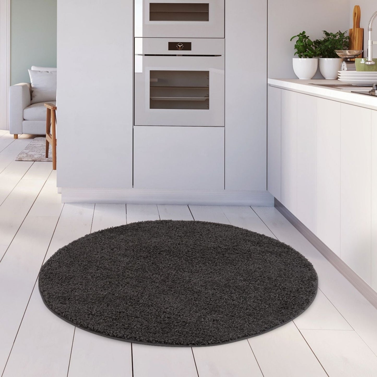 Myshaggy Solid Dark Grey Rug