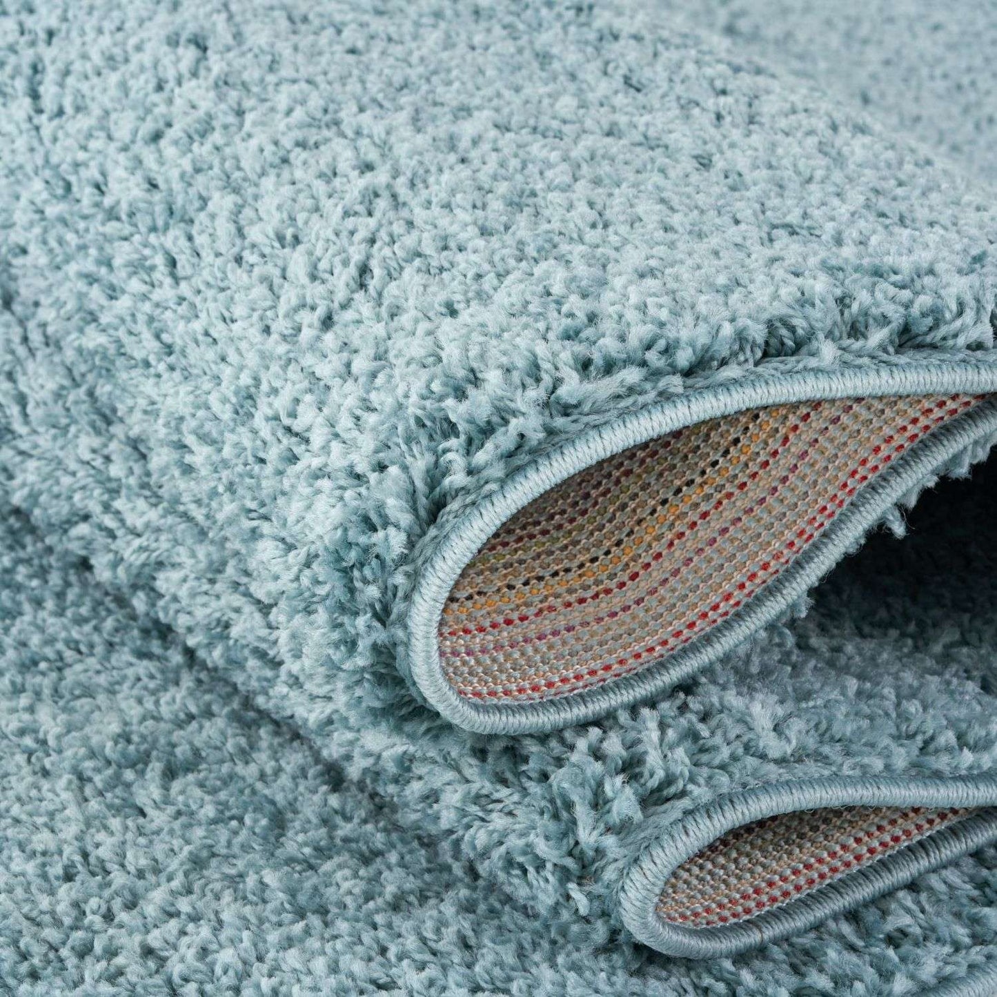 Myshaggy Solid Duck Egg Blue Rug