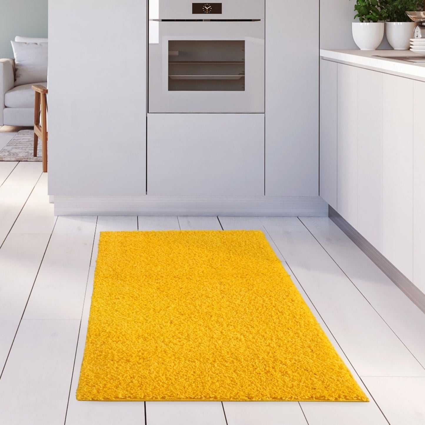Myshaggy Solid Yellow Rug