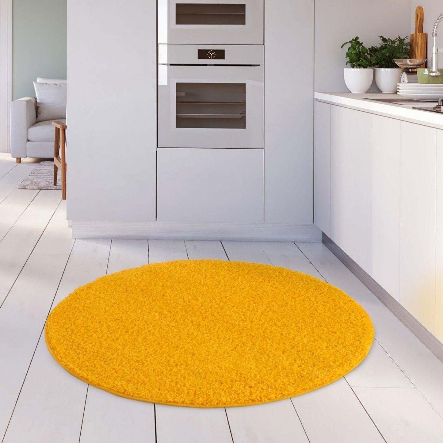 Myshaggy Solid Yellow Rug