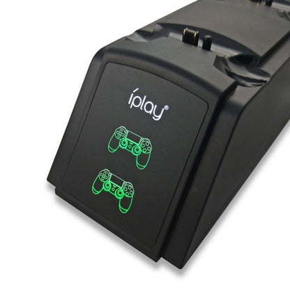 iplay Dual Port Charging Dock Station Stand / Controller Charging Stand for For Sony Playstation 4 PS4 & Slim PS4 Pro with LED Display Indicator Screen, HBP-119