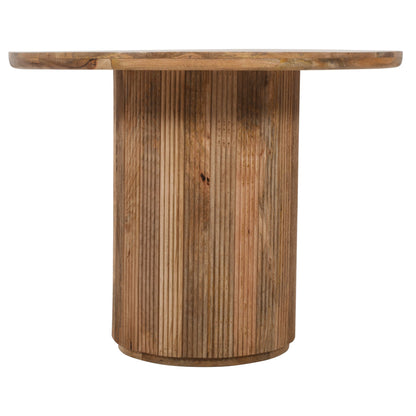 York Natural Solid Wood Round Dining Table