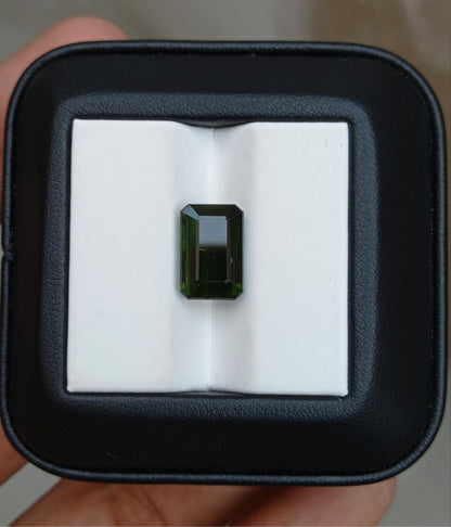 4.3ct Natural Green Tourmaline Gemstone - Faceted Tourmaline - October Birthstone - 13x8x4mm