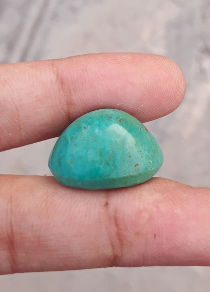 Natural Green Turquoise - Persian Turquoise - Green Feroza - 23.5ct- 20x16mm