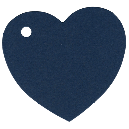 100 Heart Shaped Gift Tags with White Satin Ribbon -  21 Colours, Birthday Xmas