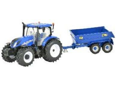 New Holland T6 Tractor w/Trailer Play Set 1:32 Scale Britains