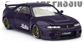 Nissan Skyline GT-R (R33) Active Carbon R V2 1:64 Scale MINI GT Diecast Model