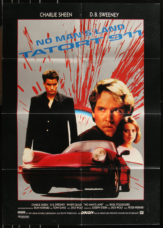 No Man's Land (1987) Original German A1 Movie Poster 23 x 33