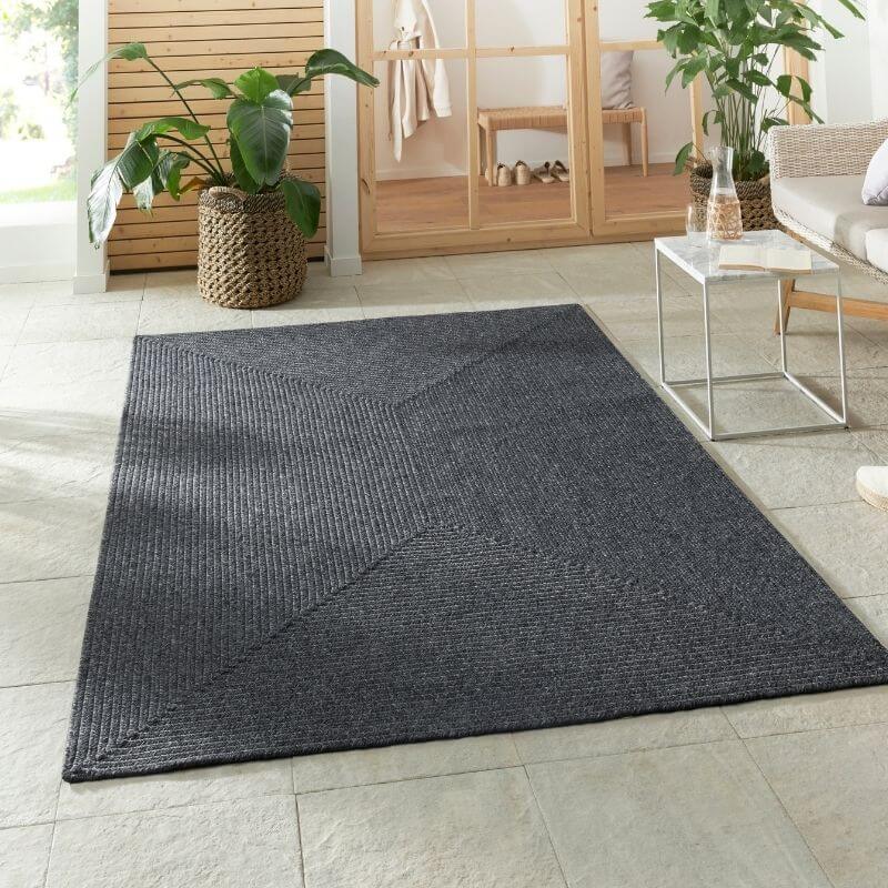 Indoor Outdoor Trenzado Rug – Bordered Plain Design