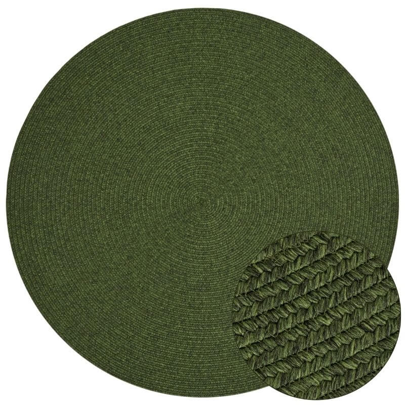 Indoor Outdoor Trenzado Rug – Bordered Plain Design